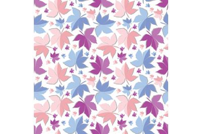 colorful leaf seamless pattern, copy space