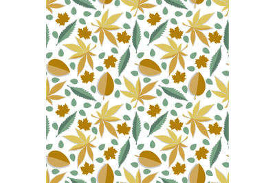 colorful leaf seamless pattern, copy space