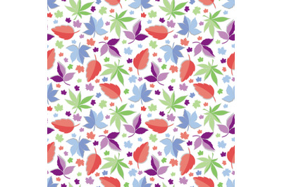 colorful leaf seamless pattern, copy space