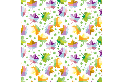 colorful leaf seamless pattern, copy space