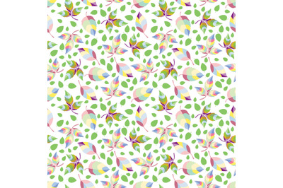 colorful leaf seamless pattern, copy space