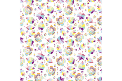 colorful leaf seamless pattern, copy space