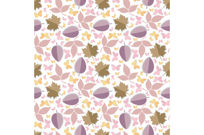 colorful leaf seamless pattern, copy space