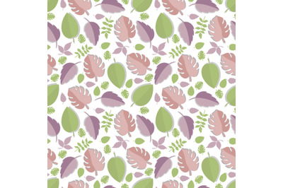 colorful leaf seamless pattern, copy space