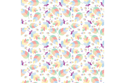 colorful leaf seamless pattern, copy space