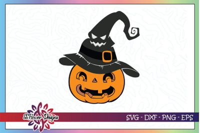 pumpkin witch hat svg, funny pumpkin svg, halloween pumpkin svg