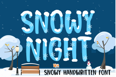 Snowy Night - Snowy Handwritten Font