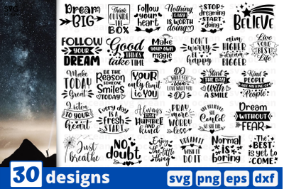 30 Inspiration quotes cricut svg