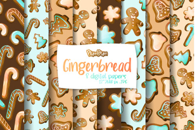 Gingerbread Digital Papers
