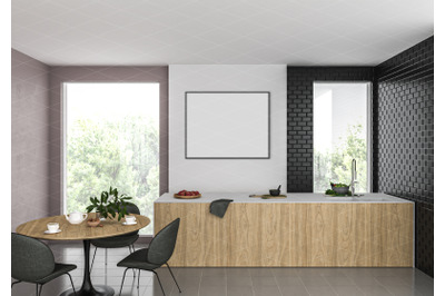 Interior scene artwork background interior mockup