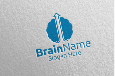 Arrow Brain Logo Design 55