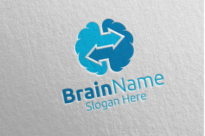 Arrow Brain Logo Design 56