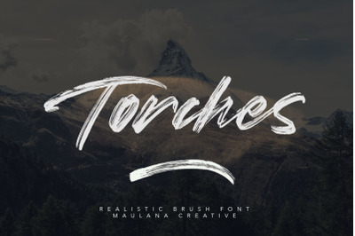 Torches Realistic Brush Font