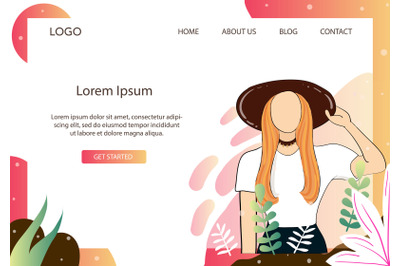 Landing Page Fashion Casual Singer style