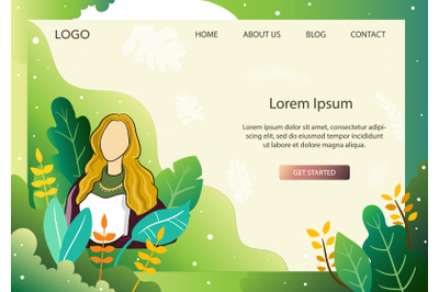 Landing Page Fashion Fancy Green Mode