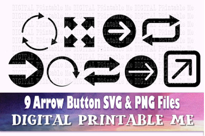 Arrow Silhouette SVG bundle, Clip art, PNG, 20 image pack, Digital, cu