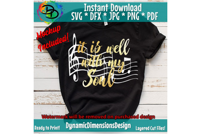 It is well with my soul SVG, Christian svg, Bible verse svg, Religious