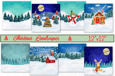 Christmas landscapes Christmas Cards Christmas printable Jpg