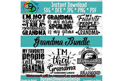 Grandma Quote Bundle Svg, Grandma svg, Grandma Life Svg Grandmother, M