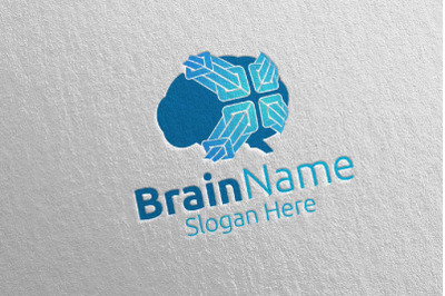 Arrow Brain Logo Design 69