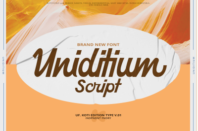 Uniditium - Bold Script Font