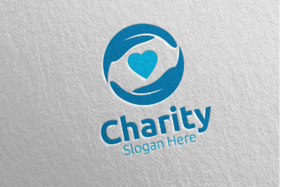 Charity Hand Love Logo Design 1