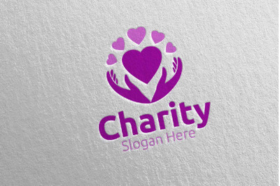 Charity Hand Love Logo Design 2