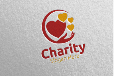 Charity Hand Love Logo Design 3