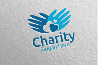 Charity Hand Love Logo Design 4