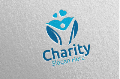 Charity Hand Love Logo Design 6