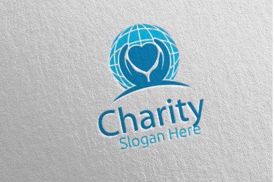 Charity Hand Love Logo Design 7