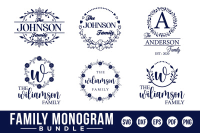 Family Monogram Bundle, 14 Farmhouse Style Monogram Bundle.