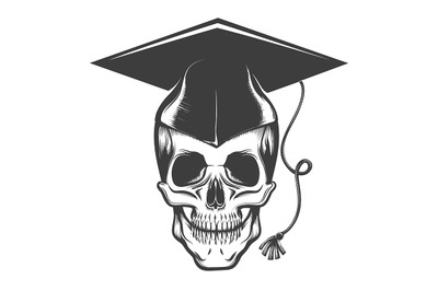 Skull in a Bachelor Hat Tattoo