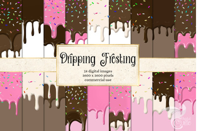 Frosting Drips Digital Paper