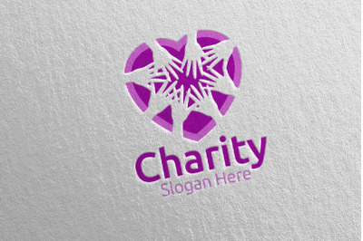 Charity Hand Love Logo Design 9