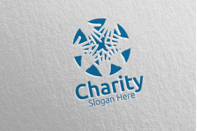 Charity Hand Love Logo Design 11