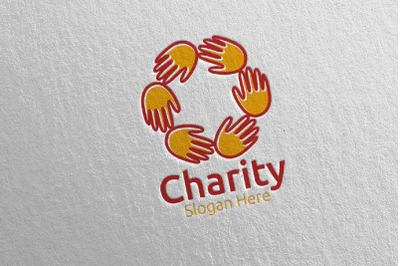 Charity Hand Love Logo Design 12