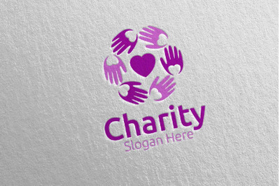 Charity Hand Love Logo Design 14