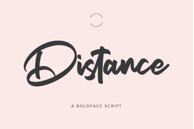 Distance Bold Script Font