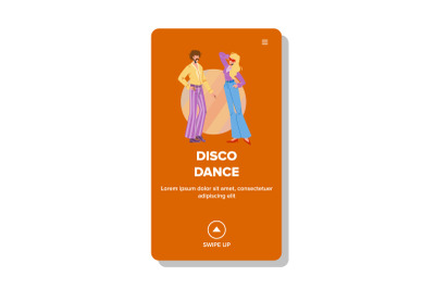 Disco Dance Retro Style Party In Nightclub Vector