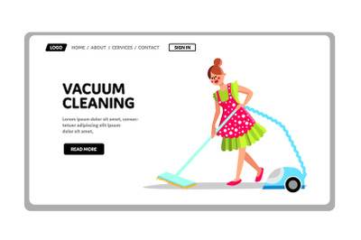 Vacuum Cleaning Equipment Housework Service Vector