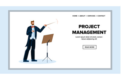 Project Management And Leadership Manager Vector