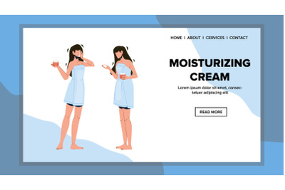 Moisturizing Cream For Face And Hands Care Vector