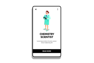 Chemistry Scientist Woman In Laboratory Vector