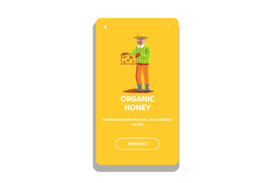 Organic Honey Production Holding Beekeeper Vector