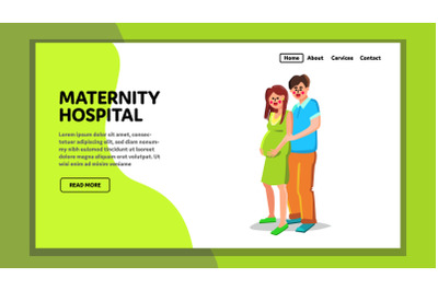 Maternity Hospital Consultation Parents Vector