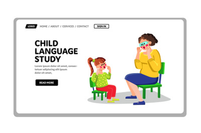 Child Language Study Teacher And Pupil Vector