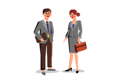 Lawyers Business Workers Man And Woman Vector