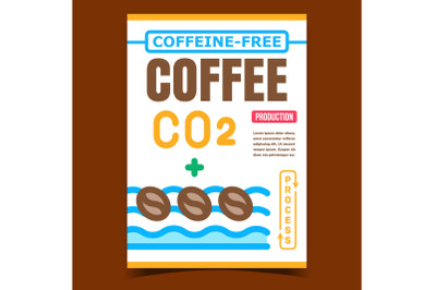 Caffeine-free Coffee Advertising Poster Vector