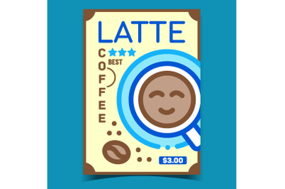 Coffee Latte Creative Advertising Poster Vector